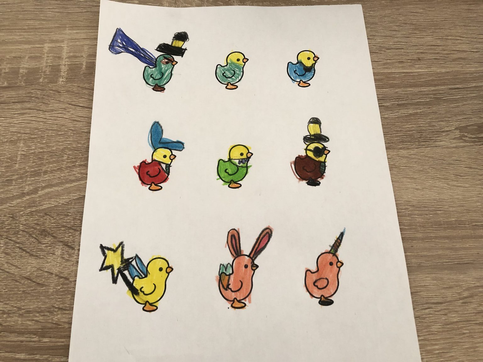 Dessin poussin Pâques